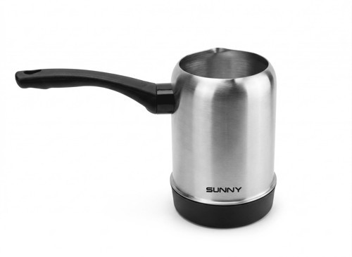 SN5CZV012 Elektrikli Paslanmaz Çelik Cezve 1000W Güç 400 ml Kapasite Inox Gümüş