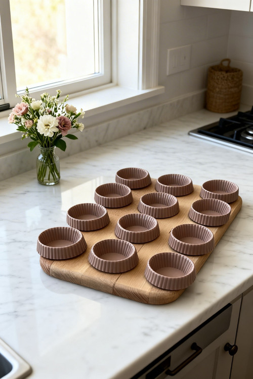 12 li Katlanabilir Tırtıklı Muffin Kalıbı