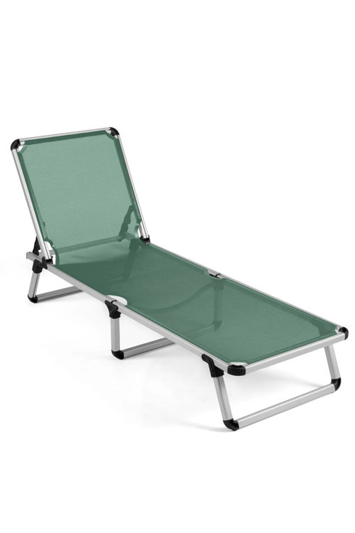 Alüminyum Katlanır ve Taşınır Şezlong Dark Green