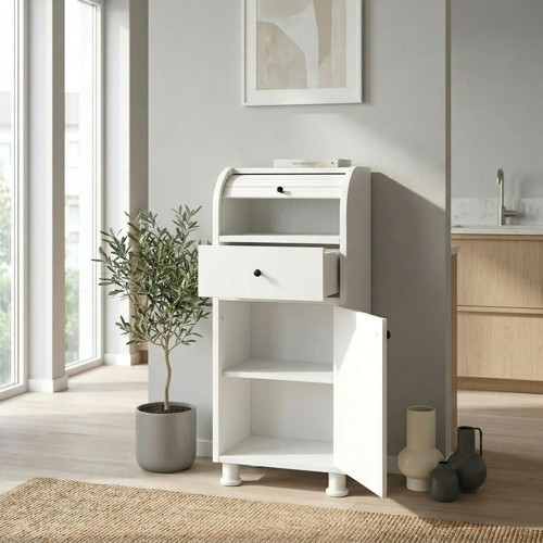 Cabana %100 MDF Çekmeceli ve Raflı Ekmeklik Dolabı - Kaydırmaz Kulplu