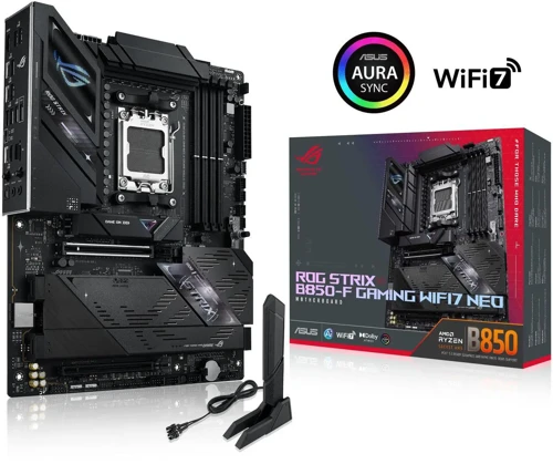 Rog Strix B850-F Gaming Wifi7 Neo Amd B850 Am5 Ddr5 9000 Hdmi 4X M2 Usb3.2 Gen 2X2 Wifi 7 + Bt Aura Rgb 2.5Gbit Lan Atx 16+2+2 Güç Aşamalari 2Xge