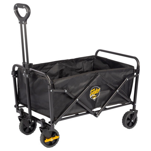 FUNKY CHAIRS 60 Lt. Fren Sistemli, Rulmanlı, L Boy Katlanır Vagon Plaj Taşıma ve Kamp Arabası - Siyah