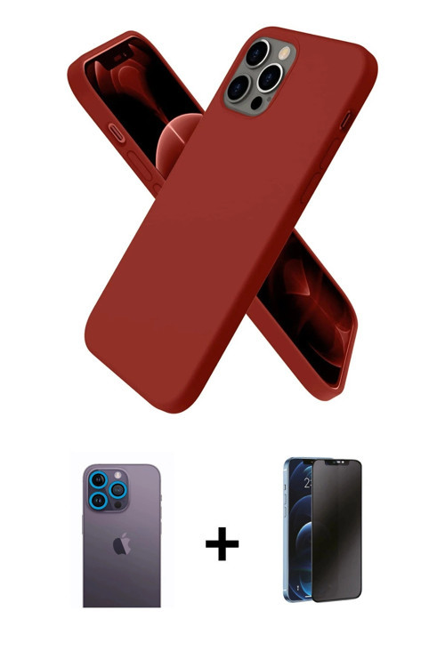 iPhone 12 Pro Max Kılıf Kozmos Yansıma Özel Seri - Siyah 3D Antistatik Hayalet Cam Ekran Koruyu