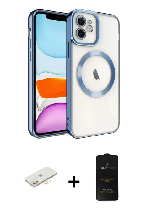 iPhone 11 Kılıf Nova Işık Özel Seri - Siyah 6D Antistatik Mat Seramik Hayalet Nano Ekran Koruyu