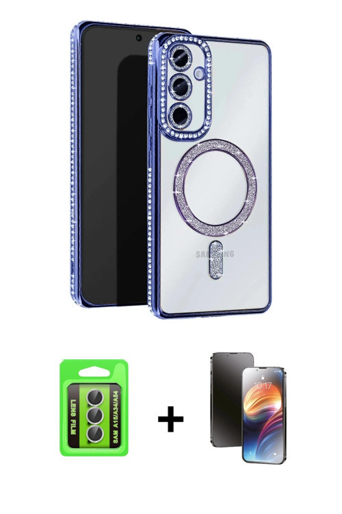 ieg™ Galaxy A15 4G Kılıf Zirve Doku Prime - Siyah 3D Antistatik Mat Seramik Nano Ekran Koruyucu + Gü