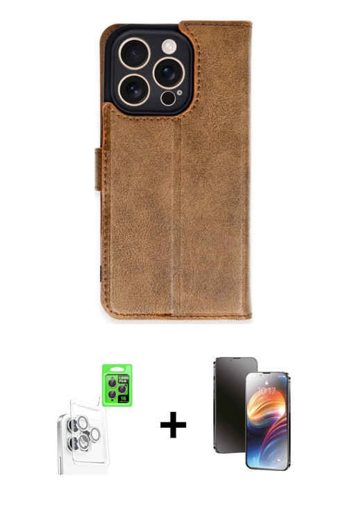 ieg™ iPhone 16 Pro Kılıf Siluet Işık Serisi - Siyah 3D Antistatik Mat Seramik Nano Ekran Koruyucu +