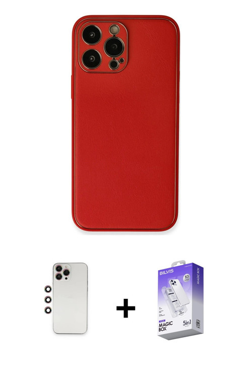ieg™ iPhone 13 Pro Max Kılıf Yadigar Klasik - Siyah Bilvis 5in1 3D Magic Cam Ekran Koruyucu + Gökkuş