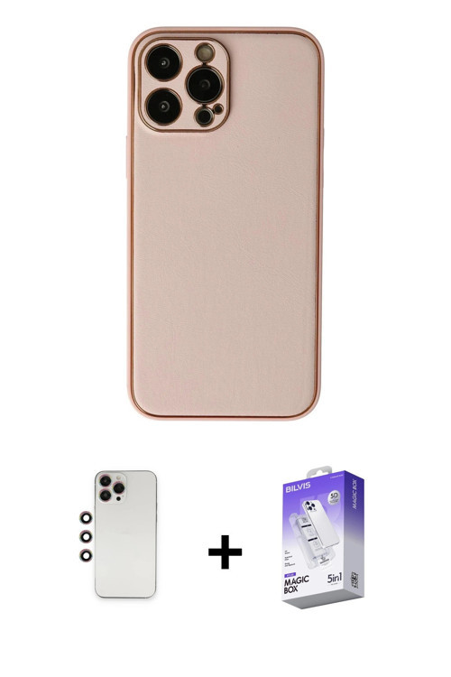 ieg™ iPhone 13 Pro Max Kılıf Yadigar Klasik - Siyah Bilvis 5in1 3D Magic Cam Ekran Koruyucu + Gökkuş