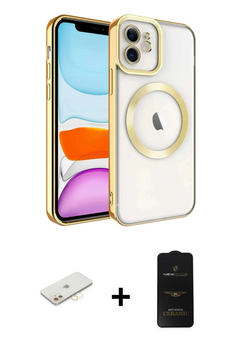 iPhone 11 Kılıf Nova Işık Özel Seri - Siyah 6D Antistatik Mat Seramik Hayalet Nano Ekran Koruyu