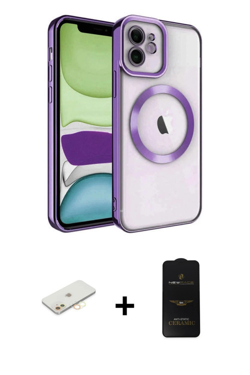iPhone 11 Kılıf Nova Işık Özel Seri - Siyah 6D Antistatik Mat Seramik Hayalet Nano Ekran Koruyu