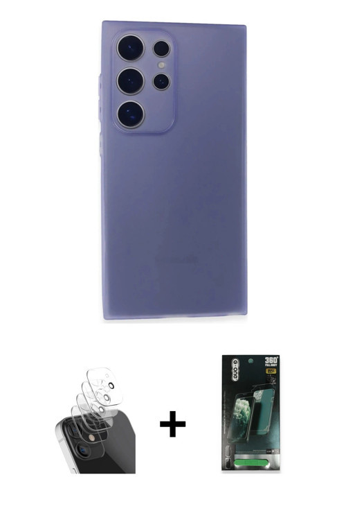 ieg™ Galaxy S24 Ultra Kılıf Atlas Minimal Prime - Şeffaf 360 Full Body Arka Koruyucu + Şeffaf Kamera