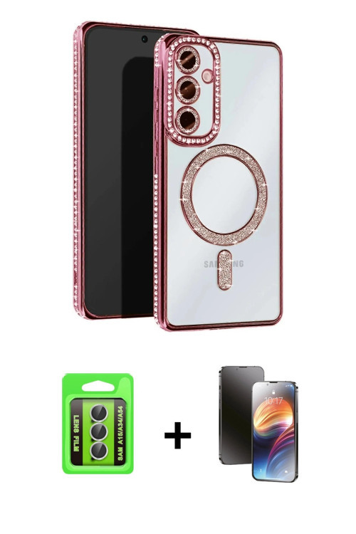 ieg™ Galaxy A15 4G Kılıf Zirve Doku Prime - Siyah 3D Antistatik Mat Seramik Nano Ekran Koruyucu + Gü