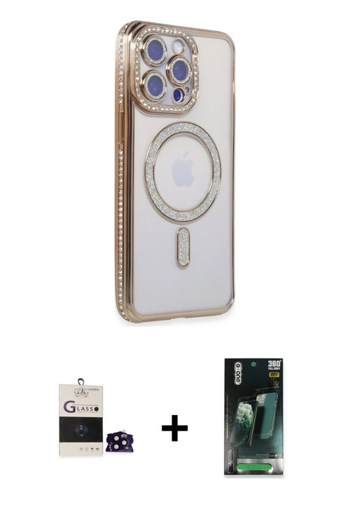ieg™ iPhone 14 Pro Max Kılıf Zirve Doku Prime - Siyah 360 Mat Full Body Arka Koruyucu + Siyah Bilvis