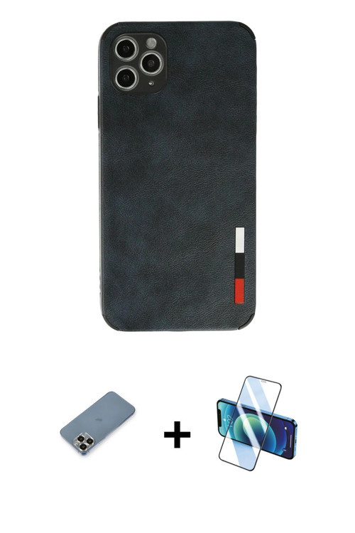 iPhone 11 Pro Max Kılıf Doruk Asil Koleksiyonu - Siyah 3D Antistatik Seramik Nano Ekran Koruyuc