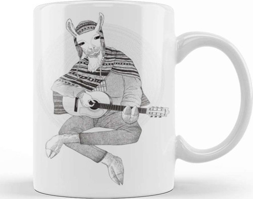 Llama Style Kupa Bardak Porselen