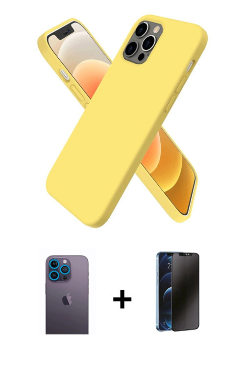 iPhone 12 Pro Max Kılıf Kozmos Yansıma Özel Seri - Siyah 3D Antistatik Hayalet Cam Ekran Koruyu