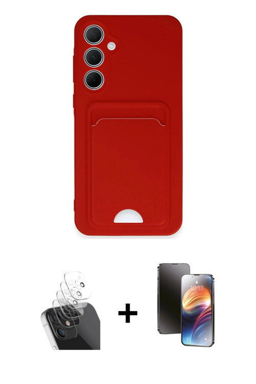 ieg™ Galaxy A35 5G Kılıf Vadi Çizgi Prime - Siyah 3D Antistatik Mat Seramik Nano Ekran Koruyucu + Şe