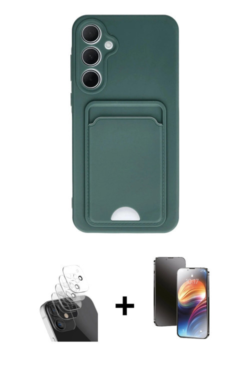 ieg™ Galaxy A35 5G Kılıf Vadi Çizgi Prime - Siyah 3D Antistatik Mat Seramik Nano Ekran Koruyucu + Şe