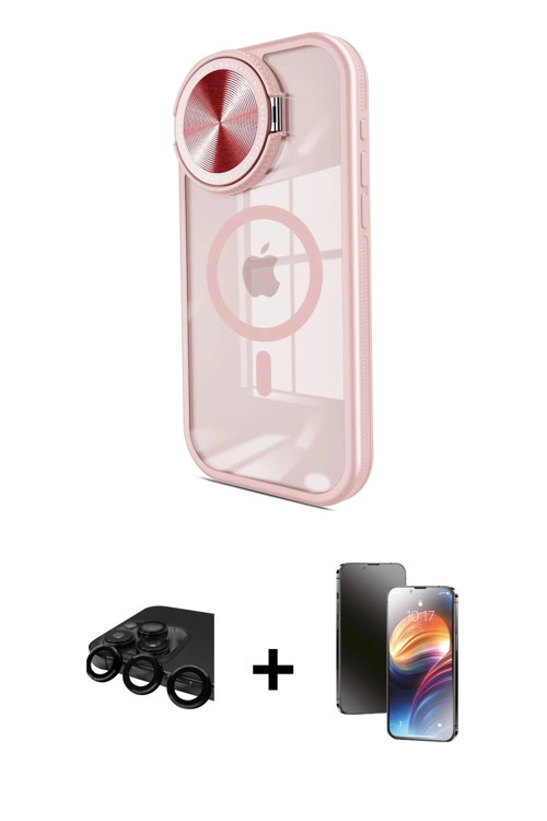 ieg™ iPhone 15 Pro Kılıf Kıvılcım Modern Koleksiyonu - Siyah 3D Antistatik Mat Seramik Nano Ekran Ko