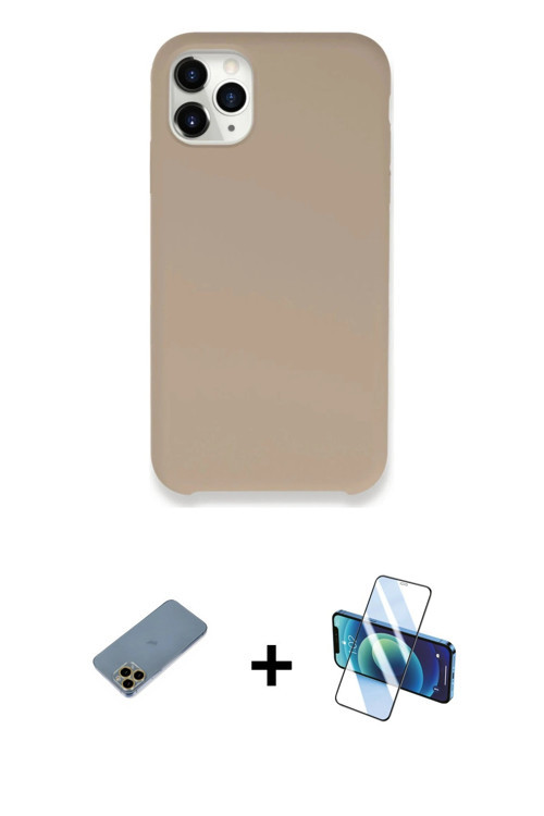 ieg™ iPhone 11 Pro Max Kılıf Zirve Modern Özel Seri - Siyah 3D Antistatik Seramik Nano Ekran Koruyuc