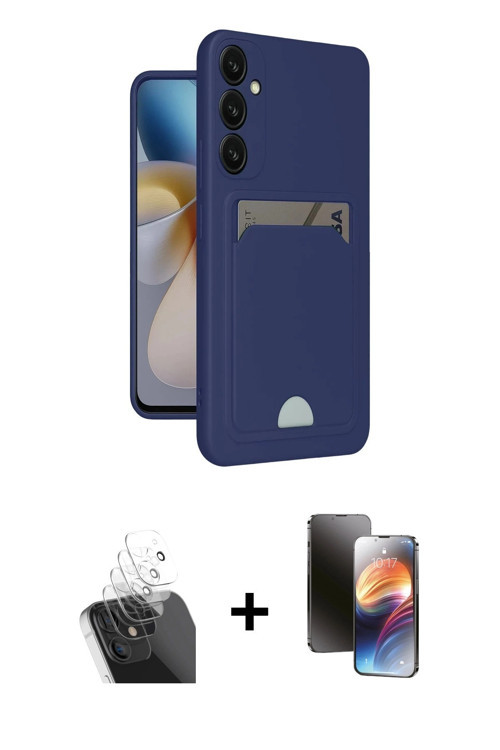 ieg™ Galaxy A35 5G Kılıf Vadi Çizgi Prime - Siyah 3D Antistatik Mat Seramik Nano Ekran Koruyucu + Şe