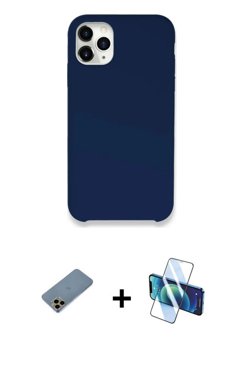 ieg™ iPhone 11 Pro Max Kılıf Zirve Modern Özel Seri - Siyah 3D Antistatik Seramik Nano Ekran Koruyuc