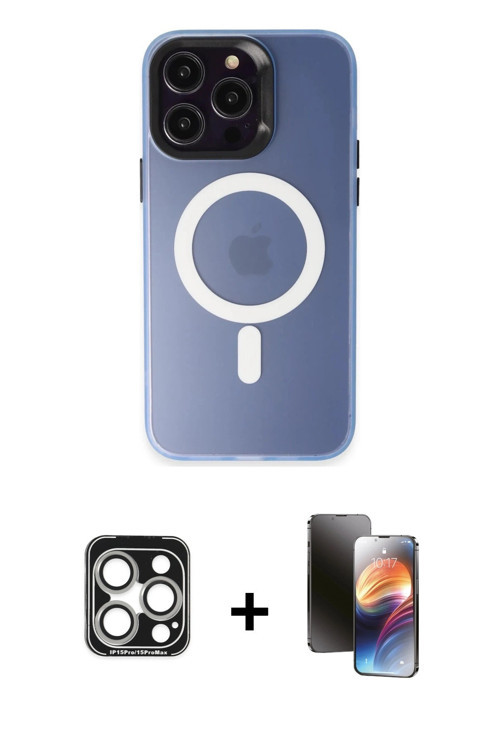 iPhone 15 Pro Max Kılıf Kozmos Çizgi Prime - Siyah 3D Antistatik Mat Seramik Nano Ekran Koruyuc