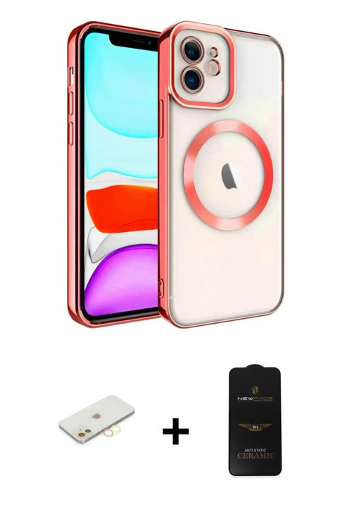 iPhone 11 Kılıf Nova Işık Özel Seri - Siyah 6D Antistatik Mat Seramik Hayalet Nano Ekran Koruyu