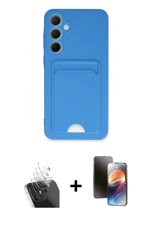 ieg™ Galaxy A35 5G Kılıf Vadi Çizgi Prime - Siyah 3D Antistatik Mat Seramik Nano Ekran Koruyucu + Şe