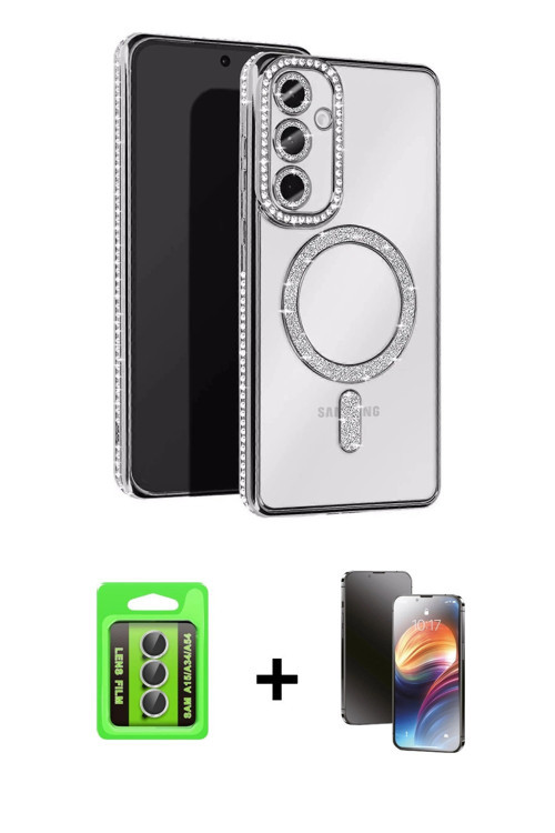 ieg™ Galaxy A15 4G Kılıf Zirve Doku Prime - Siyah 3D Antistatik Mat Seramik Nano Ekran Koruyucu + Gü