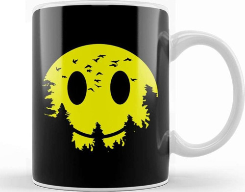 Smiley Moon Kupa Bardak Porselen