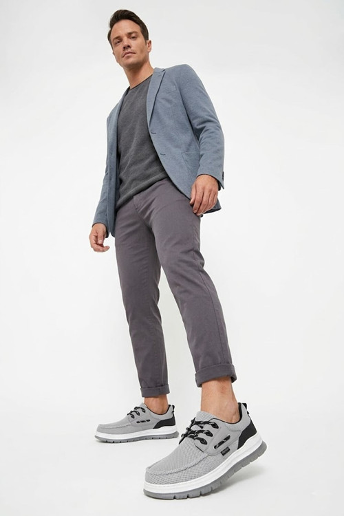 K1339 Hawai Erkek Memory Foam Casual Ayakkabı Gri