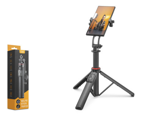 ND1047 Telefon Tripodu ve Selfie Çubuğu Seti Manyetik Bluetooth Kumandalı 130 cm - Siyah