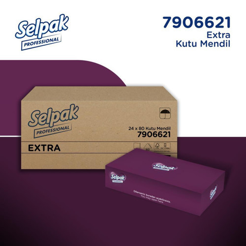 Professional Extra Kutu Mendil 21 x 18 cm 80 Yaprak x 24 Adet