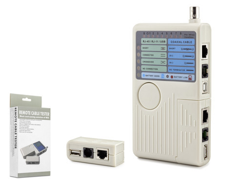 HDX6505 Kablo Test Cihazı RJ11 + RJ45 + BNC + USB - Beyaz