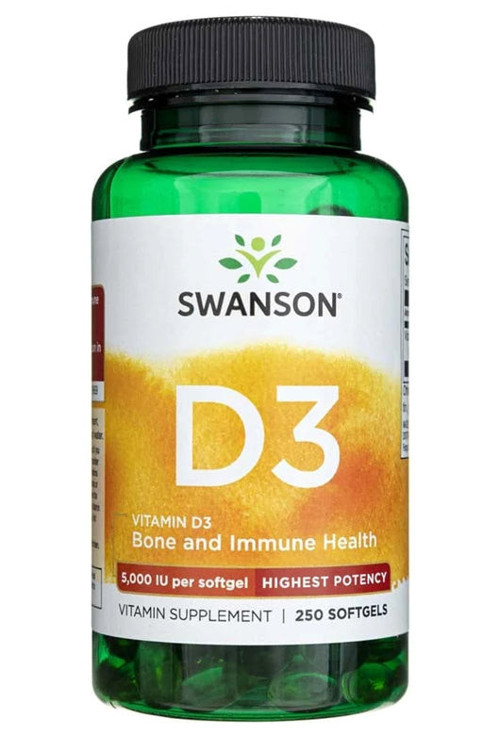 Vitamin D3 Bone and Immune Highest Potency 5,000 IU 250 Softge