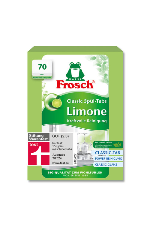 Classic Yeşil Limon Bulaşık Makinesi Tabletleri – 70 Adet, Soda Gücü, Vegan