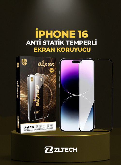 OG GLASS ESD Anti Statik iPhone 16 Uyumlu Ekran Koruyucu