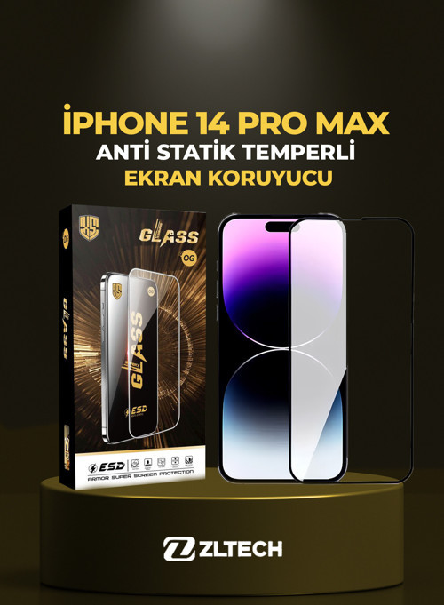 OG GLASS ESD Anti Statik İPhone 14 Pro Max Uyumlu Ekran Koruyucu