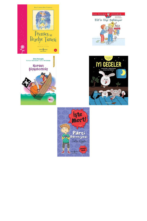 Bir Varmış Bir Yokmuş - Prenses Ve Bezelye Tanesi + 4 Kitap (Set)