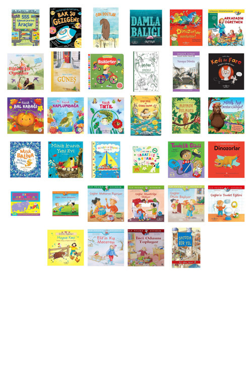 555 Eğlenceli Çıkartma - Araçlar + 33 Kitap (Set)