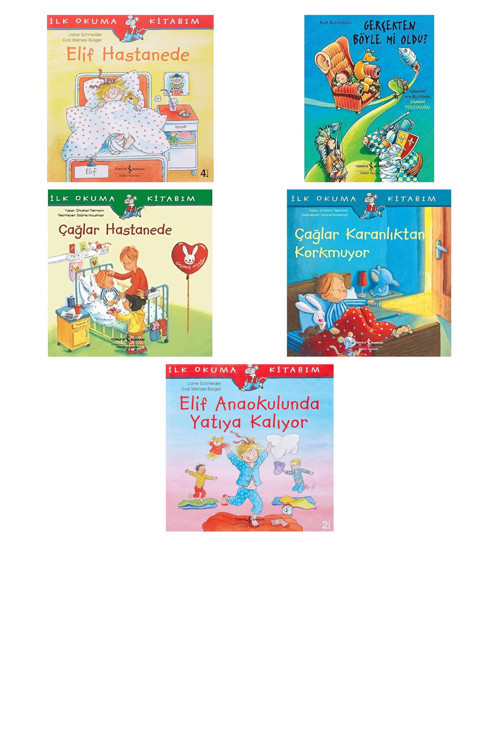 Elif Hastanede: İlk Okuma Kitabım + 4 Kitap (Set)