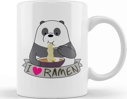 Panda Ramen Kupa Bardak Porselen