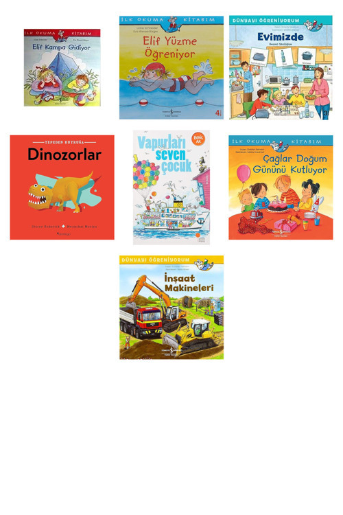 Elif Kampa Gidiyor: İlk Okuma Kitabım + 6 Kitap (Set)