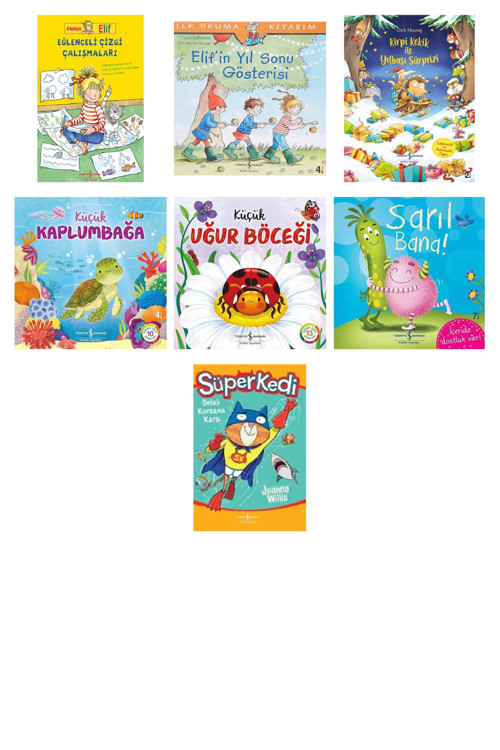 Arkadaşım Elif - Eğlenceli Çizgi Çalışmaları + 6 Kitap (Set)