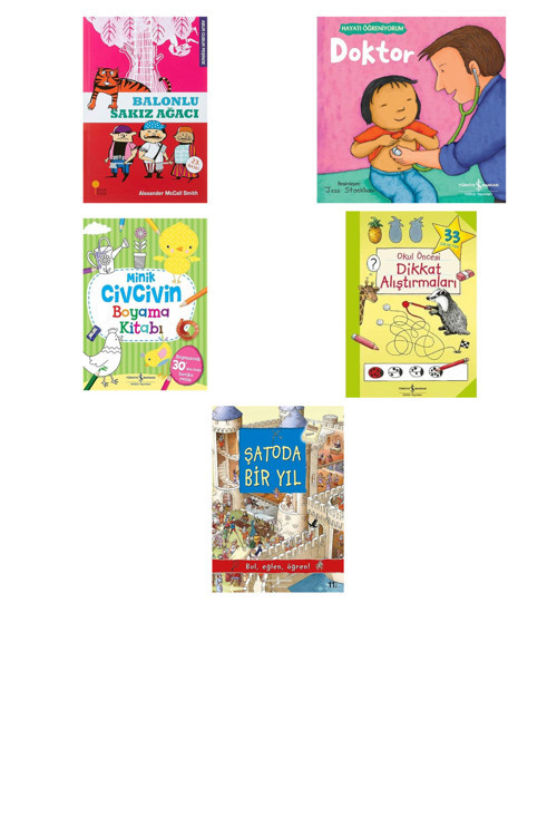 Balonlu Sakız Ağacı: Abur Cubur Peşinde + 4 Kitap (Set)