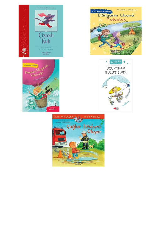 Bir Varmış Bir Yokmuş - Çizmeli Kedi + 4 Kitap (Set)
