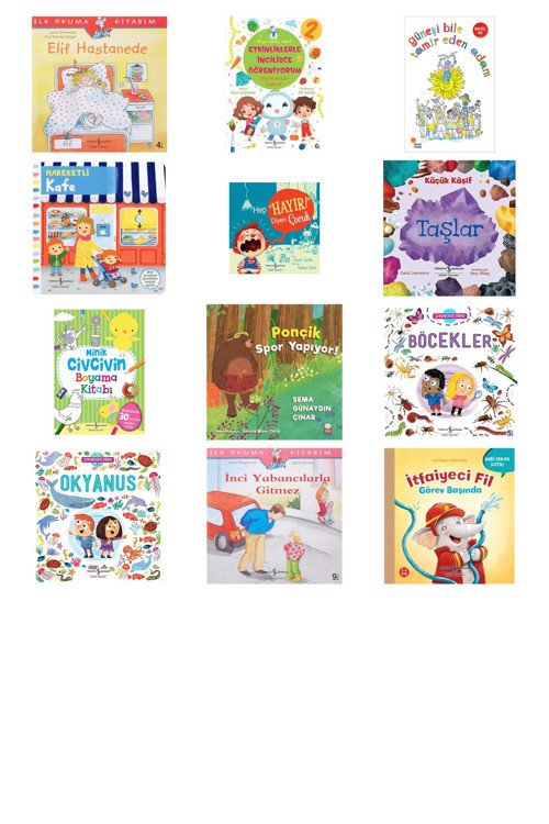 Elif Hastanede: İlk Okuma Kitabım + 11 Kitap (Set)