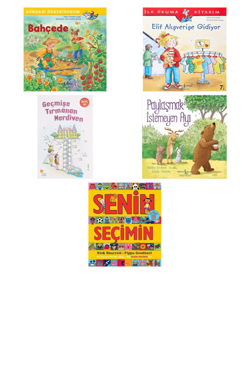 Dünyayı Öğreniyorum - Bahçede + 4 Kitap (Set)