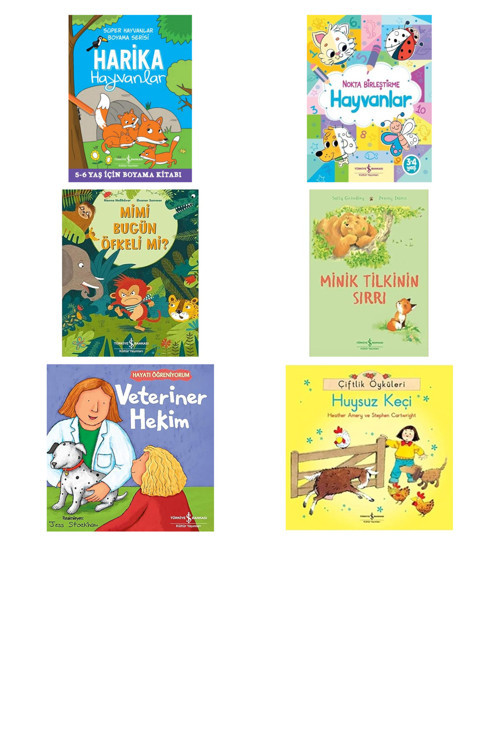 Harika Hayvanlar - Süper Hayvanlar Boyama Serisi + 5 Kitap (Set)